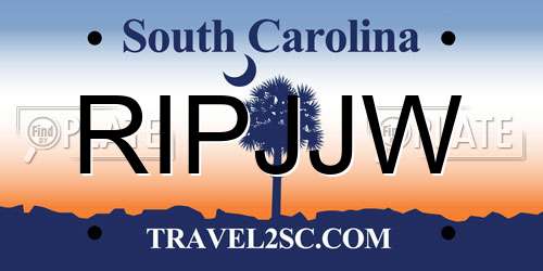 RIPJJW South Carolina License Plate