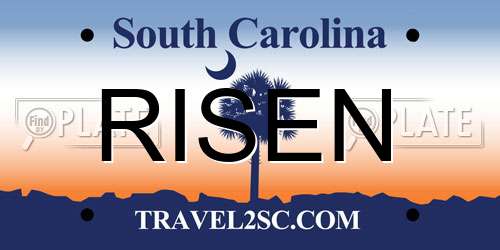 RISEN South Carolina License Plate