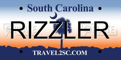 RIZZLER South Carolina License Plate