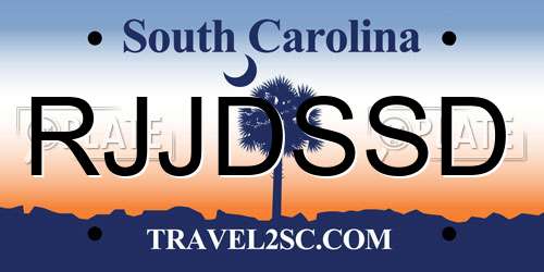 RJJDSSD South Carolina License Plate