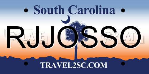RJJOSSO South Carolina License Plate
