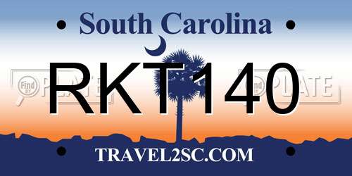 RKT140 South Carolina License Plate