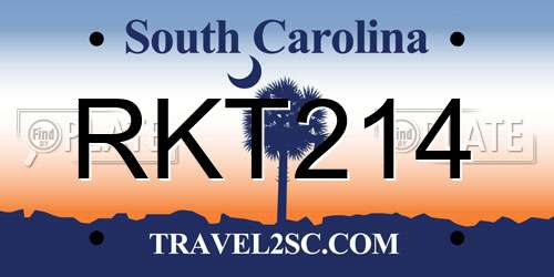 RKT214 South Carolina License Plate