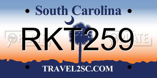 RKT259 South Carolina License Plate