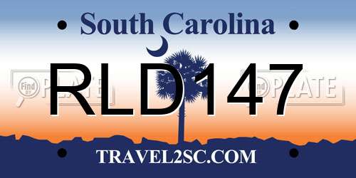 RLD147 South Carolina License Plate
