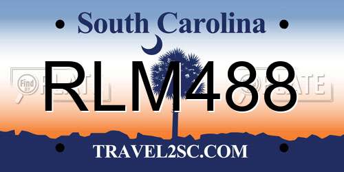 RLM488 South Carolina License Plate