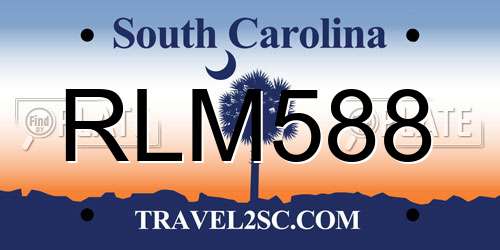 RLM588 South Carolina License Plate
