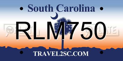 RLM750 South Carolina License Plate