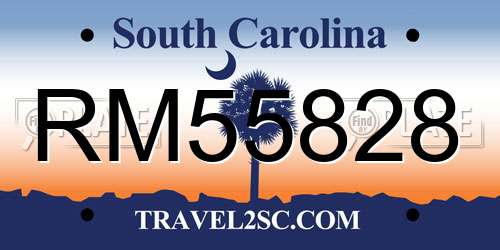 RM55828 South Carolina License Plate