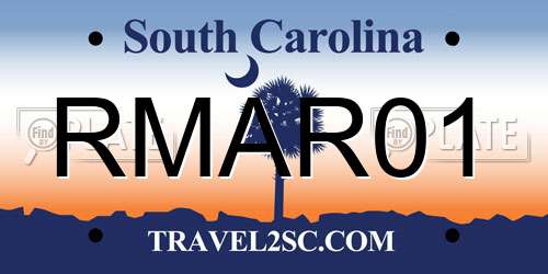 RMAR01 South Carolina License Plate