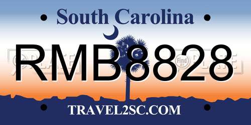RMB8828 South Carolina License Plate