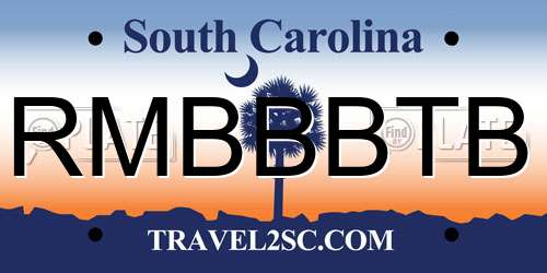 RMBBBTB South Carolina License Plate