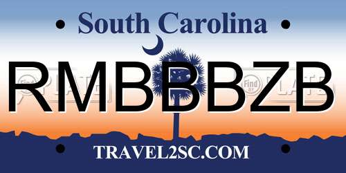 RMBBBZB South Carolina License Plate