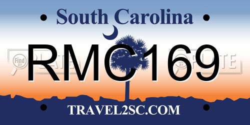 RMC169 South Carolina License Plate
