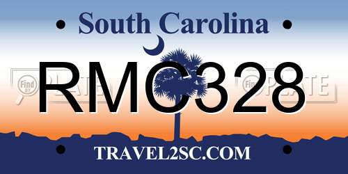 RMC328 South Carolina License Plate
