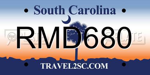 RMD680 South Carolina License Plate