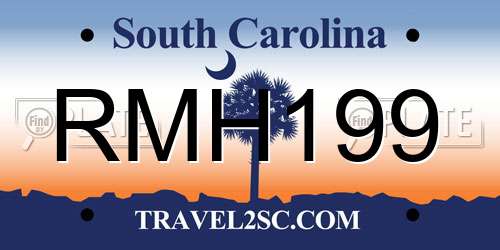 RMH199 South Carolina License Plate