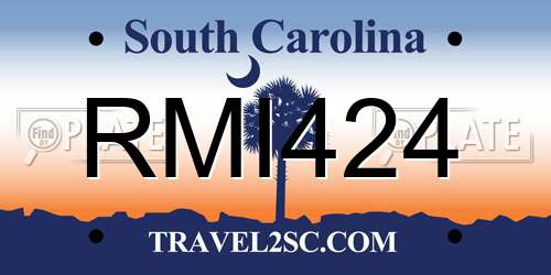 RMI424 South Carolina License Plate