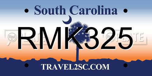 RMK325 South Carolina License Plate