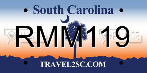 RMM119 South Carolina License Plate