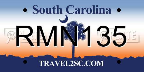 RMN135 South Carolina License Plate