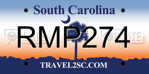 RMP274 South Carolina License Plate