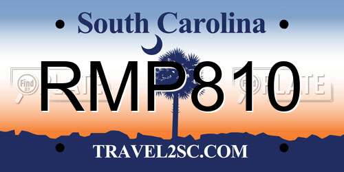 RMP810 South Carolina License Plate