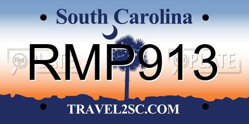RMP913 South Carolina License Plate
