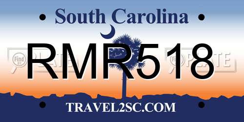 RMR518 South Carolina License Plate