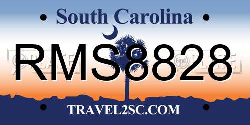 RMS8828 South Carolina License Plate