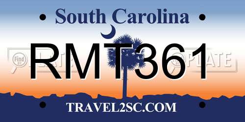 RMT361 South Carolina License Plate