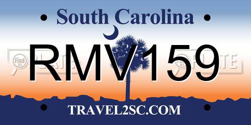 RMV159 South Carolina License Plate