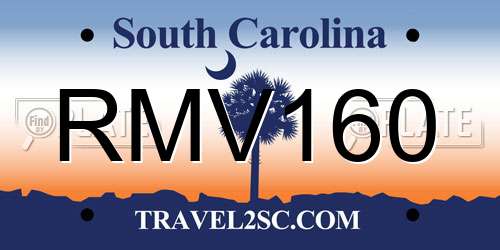 RMV160 South Carolina License Plate