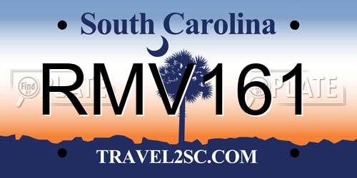 RMV161 South Carolina License Plate