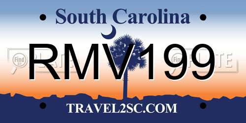 RMV199 South Carolina License Plate
