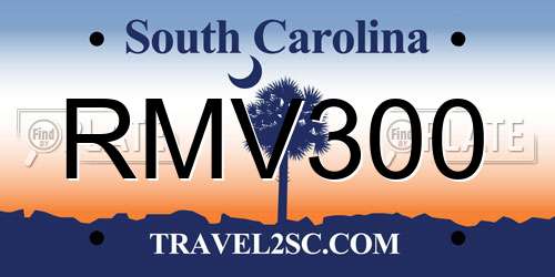 RMV300 South Carolina License Plate
