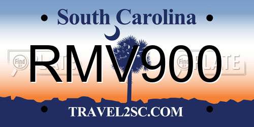 RMV900 South Carolina License Plate