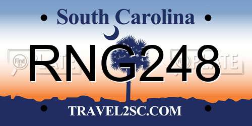 RNG248 South Carolina License Plate
