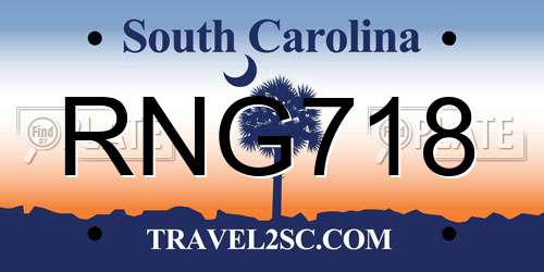 RNG718 South Carolina License Plate