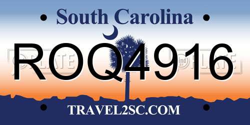 ROQ4916 South Carolina License Plate