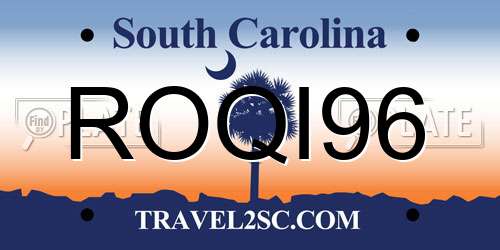 ROQI96 South Carolina License Plate