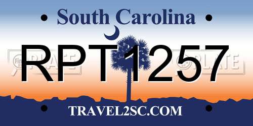 RPT1257 South Carolina License Plate