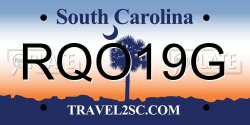 RQO19G South Carolina License Plate