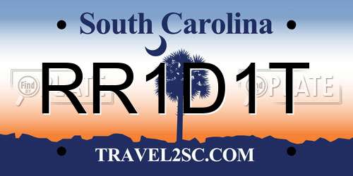 RR1D1T South Carolina License Plate