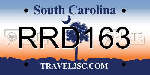 RRD163 South Carolina License Plate