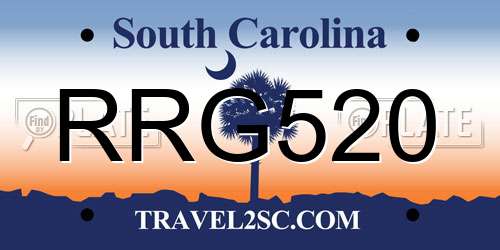 RRG520 South Carolina License Plate