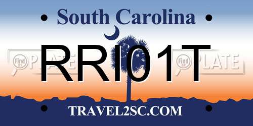RRI01T South Carolina License Plate