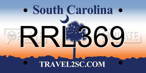 RRL369 South Carolina License Plate