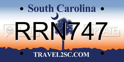 RRN747 South Carolina License Plate