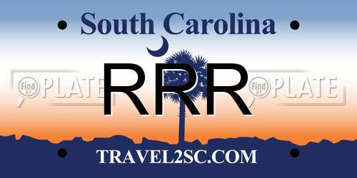 RRR South Carolina License Plate